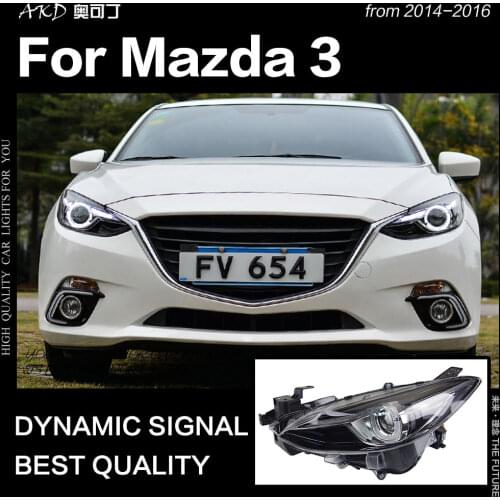 AKD Car Styling for Mazda 3 Headlights 2014-2016 Mazda3 Axela LED Headlight LED DRL Hid Head Lamp Angel Eye Bi Xenon Accessories