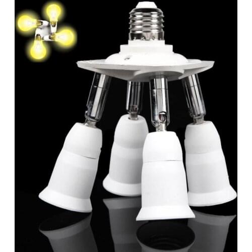 Lighting Accessories LED Bulb Accessories 1 To 4 Adjustable Base Light Lamp Bulb Adapter Holder Socket Splitter