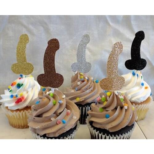 Glitter antique gold hearts wedding birthday cupcake toppers Valentines Day engagement party decoration doughnut food picks