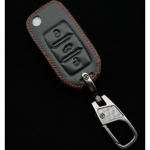 New Styles Leather Key Case For Vw Golf Bora Jetta Polo Passat Skoda Superb Octavia Fabia Seat Ibiza Leon Remote Control Cover