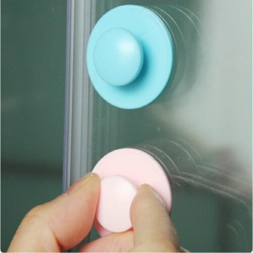 3pcs/set Double Self-adhesive Safety Bath Door Handle Cabinet Knobs Furniture Handles Pull Cabinet Door Drawer Accessory