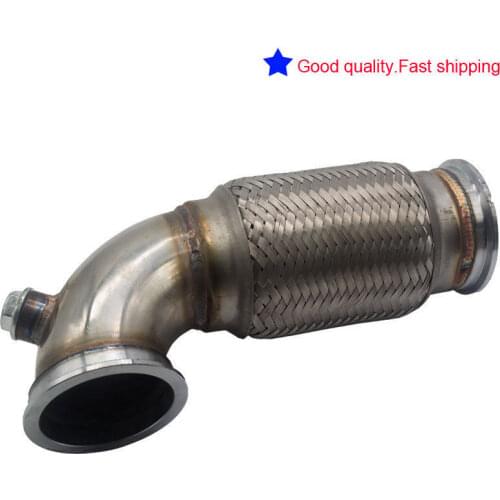 Garrett 2.5" V-Band Downpipe Low Profile 90 Degree w/Flex bellow+O2 pipe stainle