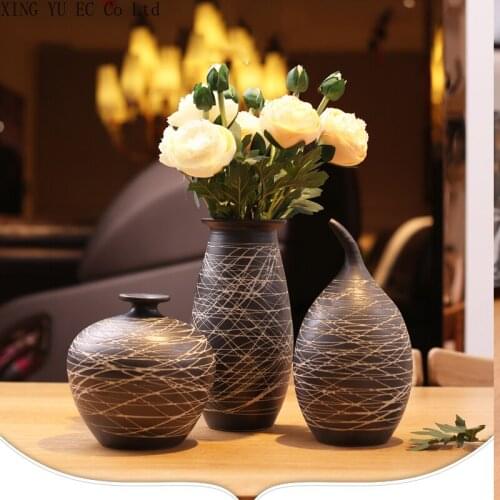 Modern Minimalist Ceramic Vase Nordic Home Decoration Dried Flower Flower Arrangement Accessories Living Room Decoration