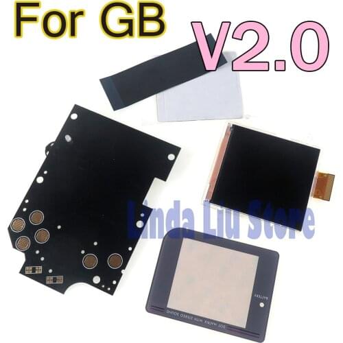 1set Highlight IPS LCD Full Screen Kits Replacement for GB GameBoy IPS screen with highlight screen Glass combinations