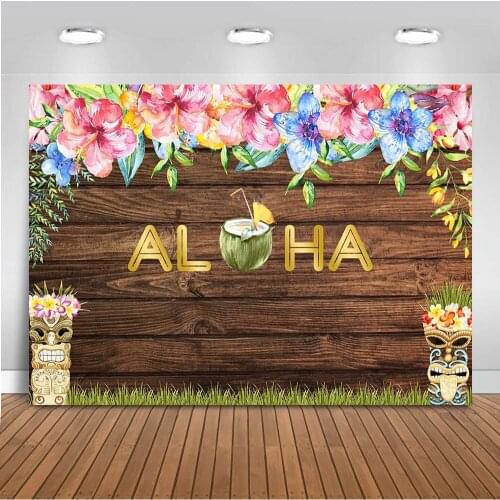 Mocsicka Aloha Theme Backdrop for Photography Beach Background for Photo Booth Studio Party Decoration Supplies Computer Printed