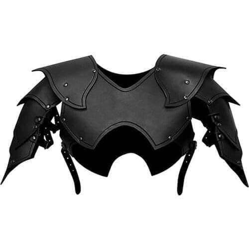 Mens Steampunk PU Leather Chest Armor Buckle Belt Halloween Cosplay Party Costume Outfit