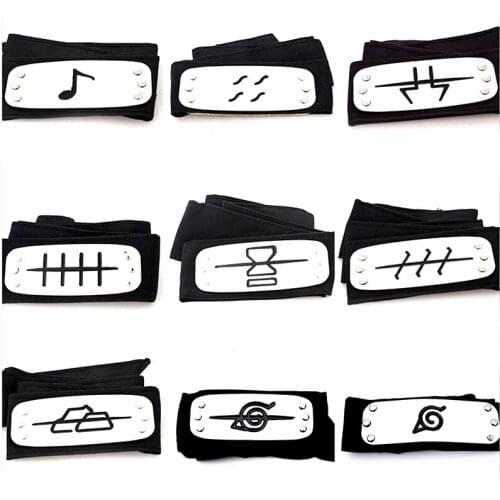 Namikaze Props Kakashi Headband Minato Cosplay Props Akatsuki Headband Halloween Accessories Costumes Props Blue Black