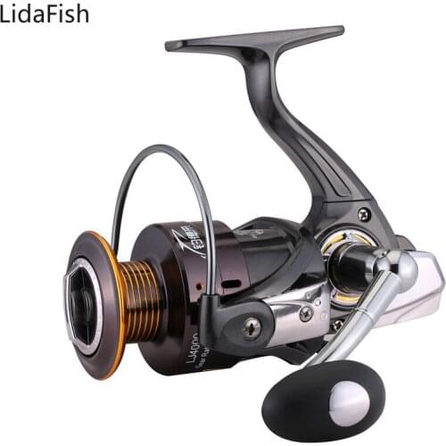 LidaFish 2021 New Spinning Fishing Reel LJ1000-6000 5.2:1 Metal Stainless Fishing Reel 5.2:1 Saltwater Carp Fishing