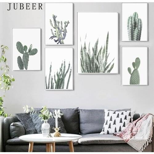 Scandinavian Style cactus Poster Tropical Plants Decorative Picture Modern Wall Art canvas Paintings for Living Room Home Decor