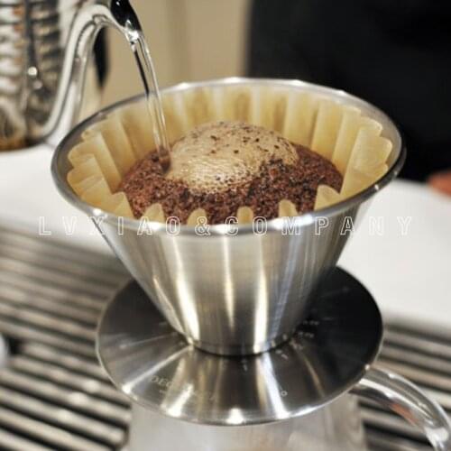 Adjustable Speed Coffee Wave Dripper December Stainless Steel Coffee Filters 4/8/12 Holes Silicone Insulation