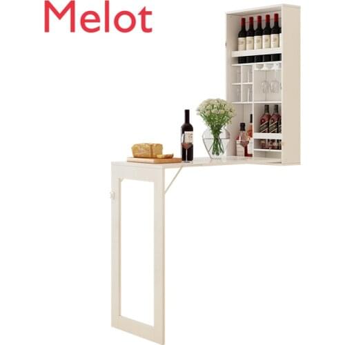 Foldable Bar Table and Chair High Stool Folding Dining Table WallHanging Computer DeskMulti-Functional Household Small Apartment