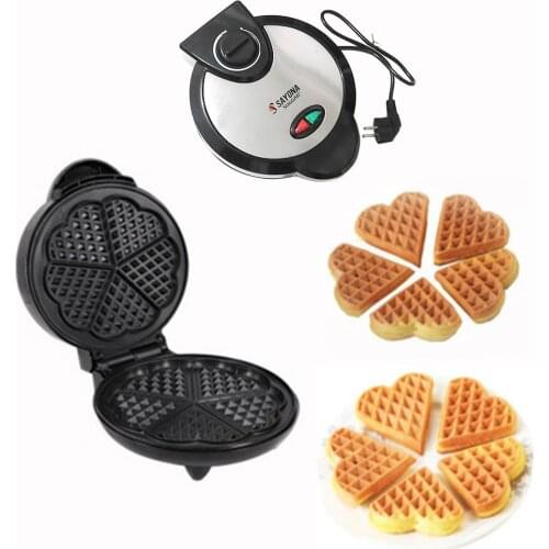 Stainless Steel Triangle Waffle Machine Heating Homemade Waffle Plum-shaped Muffin Machine Home Breakfast Cake Machine EU 220v
