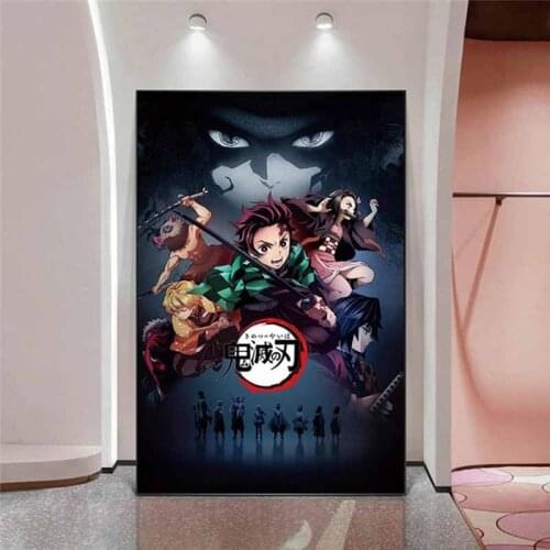 Japanese Anime Demon Slayer Kimetsu No Yaiba Kamado Tanjirou Kamado Nezuko Canvas Art Posters Wall Hanging Pictures Home Decor