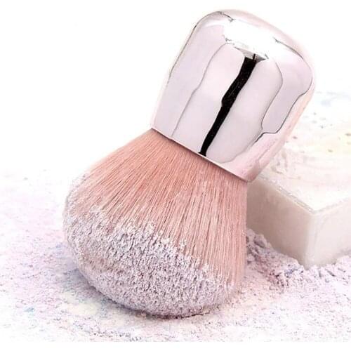 1pc Fiber Soft Powder Brush Portable Fashion Blusher Brush Mushroom Head Short Handle Makeup Brush Cosmetics Skin Care