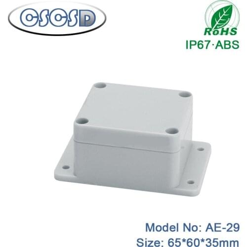 1pcs/lot 65*60*35mm abs outdoor plastic electronic enclosure ip66 wall mounted waterproof enclosure enclosure box hinges
