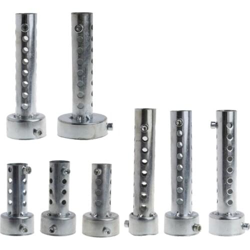 1pc 140cm86cm Silver Motorcycle Exhaust Muffler Adjustable Killer Silencer Noise Sound Eliminator 35/42/45/48/60mm Off road Bike