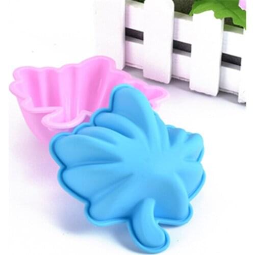 3pcs/set Leaf Shape Muffin Cup Silicone Fandont Mould Cake Chocolate Mold DIY Kitchen Cake Baking Tools Cake Decoration E081