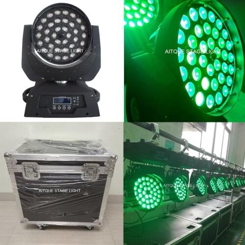 6lights+CASE)Stage lighting effect circle lyres dmx led moving head wash led 36x10 w zoom rgbw moving head light case