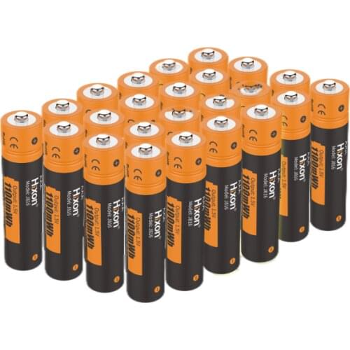 Hixon--4pc 1100mWh 1.5V AAA Li-Ion Rechargeable Battery 4 Slot Charger, Mouse, Electric Toy,1200 Cycles,Output 1.5V