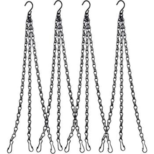 4Pcs Flower Pot Hanging Basket Chain Replacement Flower Pot Basket Chain Plant Hanger Iron Flower Pot Hanging Basket Chain
