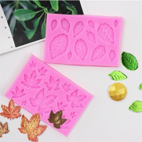 Tree Maple Leaf Mold Silicone Fondant Cake Decorating Tools Chocolate Baking Mould 3D Sugarcraft Resin Clay Homemade Bakeware
