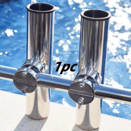 Fishing Rod Holder for Marine Boat Rail Mount Rod Holders Stainless Steel Rail Mount Clamp 7/8" to 1"