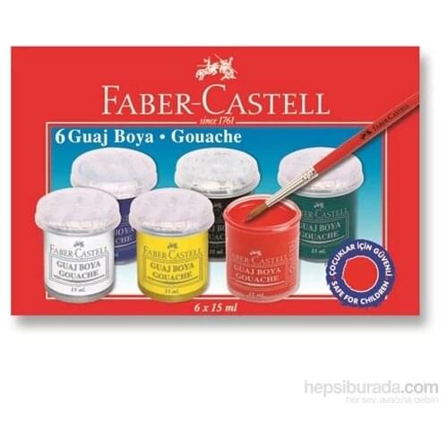 Faber-Castell Gouache Paint 6 Color School Stationery Gouache Paint 6 Color Plastic Packaging