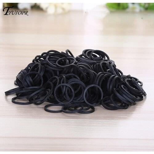16*1.4mm Black Office Rubber Ring Rubber Bands Strong Elastic Bands Stationery Holder Band Loop School Office Supplies