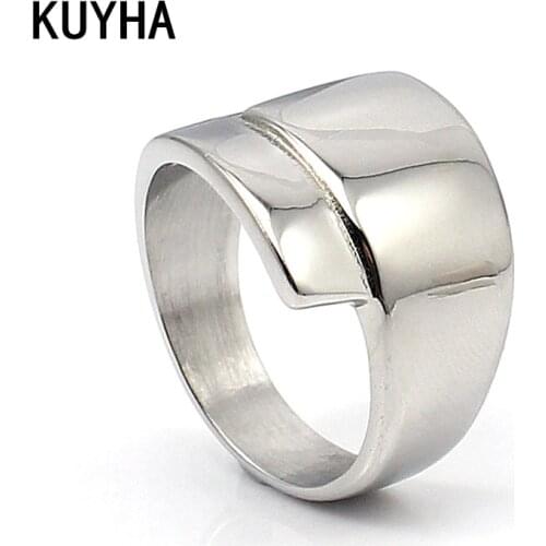 Cool Silver Color Rings for Women and Men 316L Stainless Steel Punk Style Ring Many Size Available