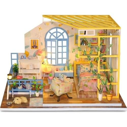 Diy Doll House Elegant Style With Dust Cover Hand Assembled House Model Creative Chinese Valentines Day Gift Girl