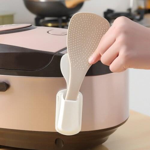 Multifunctional Rice Scoop Storage Rack Household Non-marking Suction Cup Kitchen Bathroom Accessories Organizer Hanging Rack