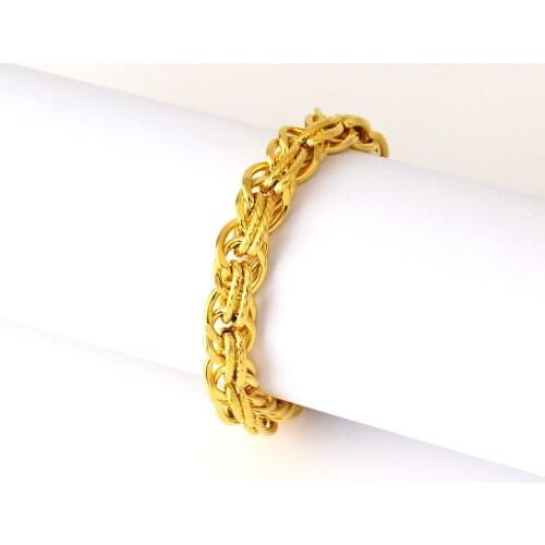 Fansheng Fashion Jewelry 2020 New Trendy 18K Plated 21cm Mens Bracelet