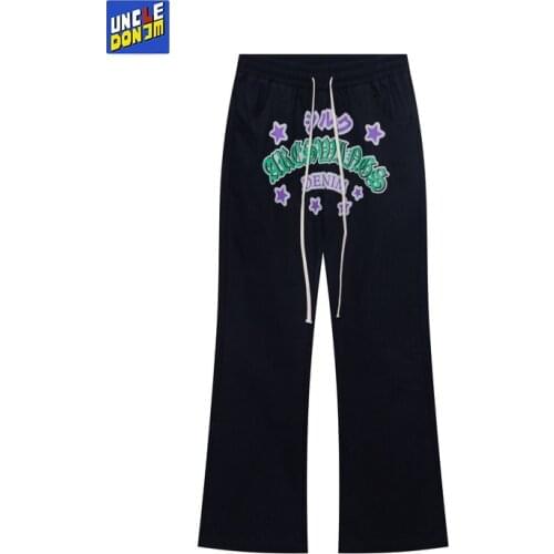 UNCLEDONJM Letter printing men casual pants for fall/winter 2021 best seller high street men pants streetwear men trousers AW614