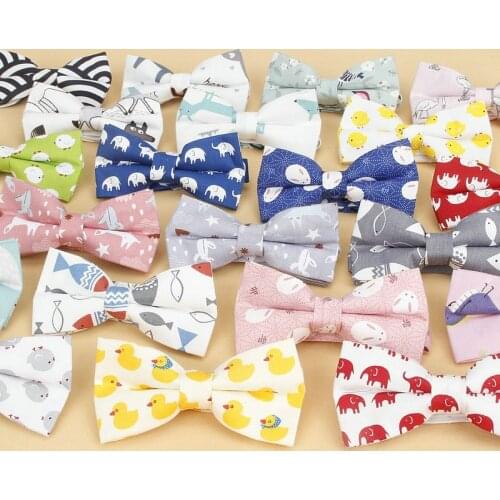 Mens Animal Bowtie Casual Cotton Duck Birds Bow tie For Men Women Bowknot Adults Print Cartoon Bow Ties Cravats Wedding Bowties