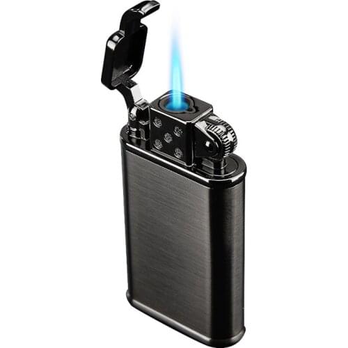 Inflatable Lighter Windproof Blue Flame Personality Retro Creative Mens Metal Direct Welding Gun