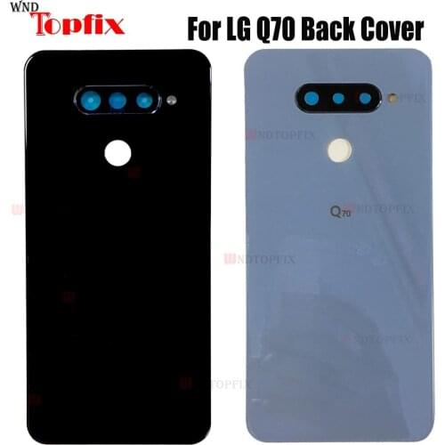 New Original Glass For LG Q70 Battery cover Door Q70 Rear Housing Back Case With Lens + Adhesive Replacement Part