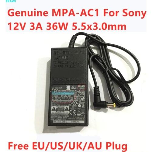 Genuine 12V 2.5A 3A 36W MPA-AC1 AC Adapter For Sony EVI-D70 D70P BRC-Z700 BRC-H700 VIDEO DVDIRECT VRD-MC5 CAMERA Power Charger