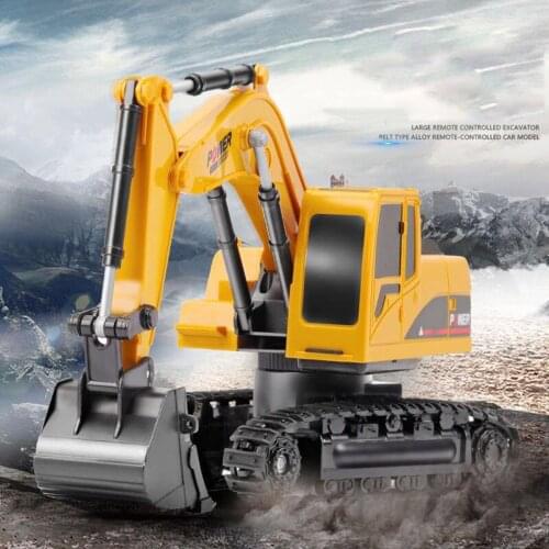 RC Excavator Car Remote Control Vehicle With Light For Boys Universal Remote Control Toys Children Collection Toys