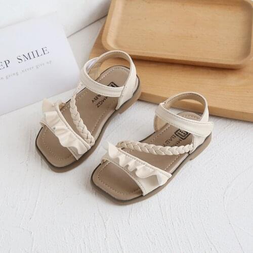 Girls Sandals 2021 Summer New Fashion Soft Sole Casual Princess Shoes Kid Party Fashion Beach Flat Toddler Baby Sandals E956