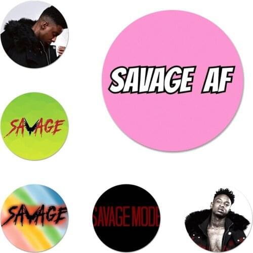Savage logo Icons Pins Badge Decoration Brooches Metal Badges For Clothes Backpack Decoration 58mm