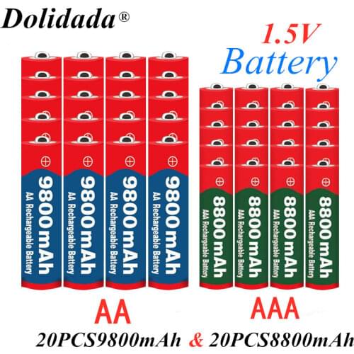 1.5V AA 9800mAh Alkaline battery + 1.5V AAa 8800mAh Alkaline Rechargeable battery aa&aaa for led light toy mp3 free shipping