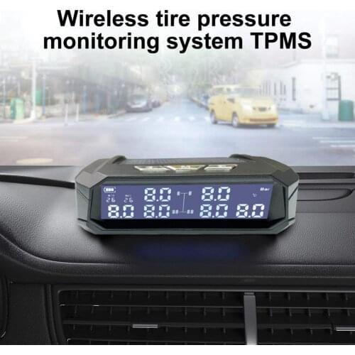 TPMS Tire Pressure Monitoring System Monitor Solar Power Digital ABS 8/12/15 Bar Auto Security Alarm Tire Pressure Sensor for RV