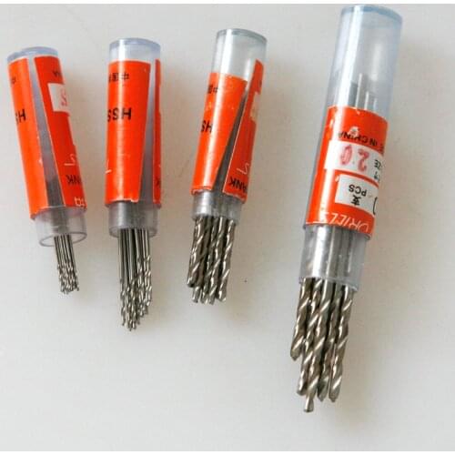 Professional 10Pcs/Set HSS 0.5mm Micro Twist Drill Bit High Speed Steel Straight Shank Wood Drilling Drill Bit For wood plastic