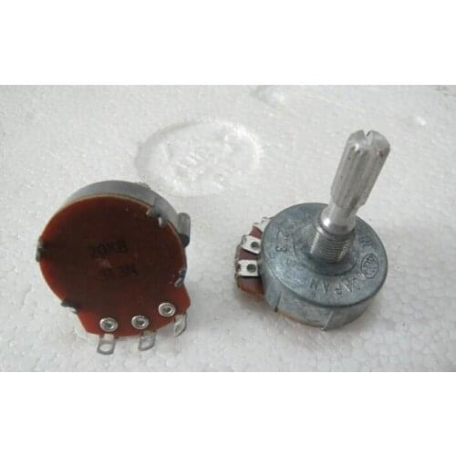 Japan ALPS 313N single 20KB potentiometer handle length 25MM hole 7.7MM switch