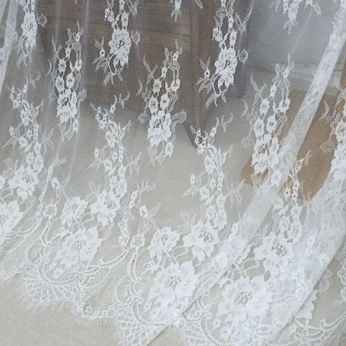 GLace 3M/Lot Fabric for Dress Thicken Eyelash Lace Fabric African Fabric Handmade DIY Craft Wedding Dress Accessories TX629