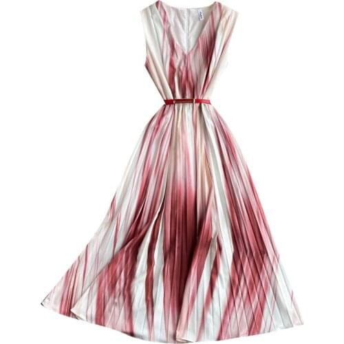 Women Summer Dress Sleeveless V Neck Chic Lady Party Dresses Fashion Elegant Banquet Vestidos Elegant 2021 Summer Dress