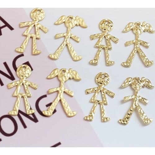 10pcs New Trendy Alloy Earrings For Women Concave Convex Surface Boy Girl Couple Pendant DIY Jewelry Accessories Material