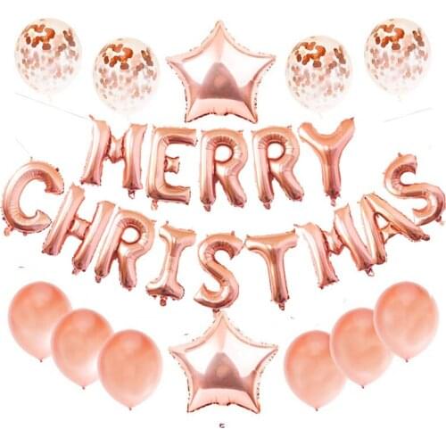 16 inch Merry Christmas Balloons Foil Letters happy New Year Party Decoration Alphabet Air Aluminum Balloons Set Supplies