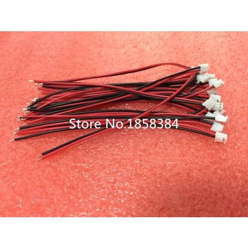 20 pcs 1.25mm Pitch 2 Pin Female Connector with 28AWG 100mm Leads Cable
