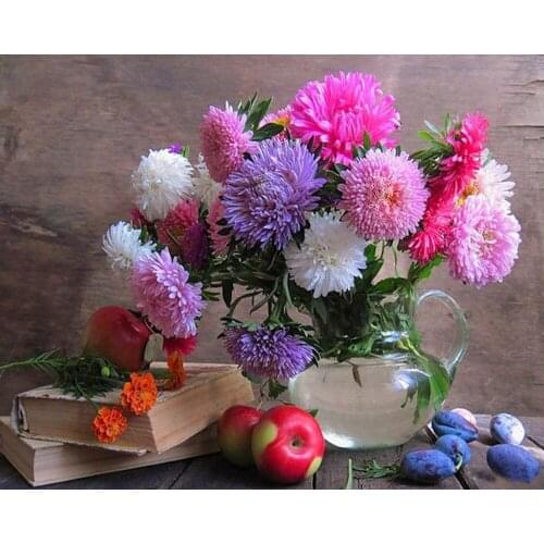 2016 Crafts Needlework Diamond Embroidery Fashion Pastoral Ribbon Embroidery Color 3D Series New Paintings Flower